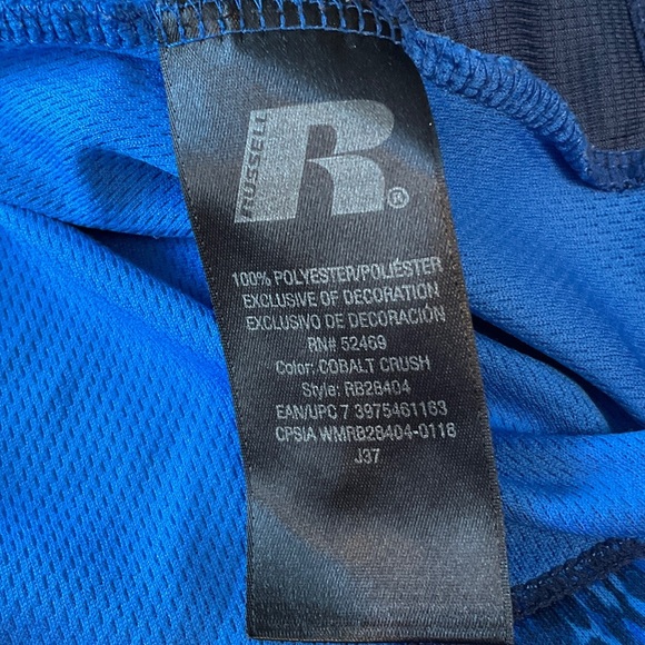 Russell Athletic Kids' Navy Blue Patterned Tee - Picture 4 of 5